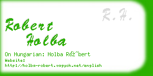 robert holba business card